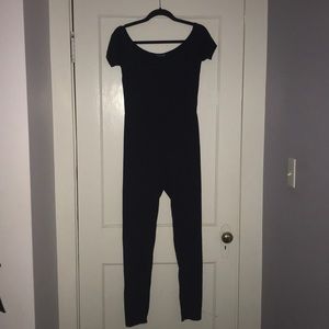 Black off the shoulder jumpsuit